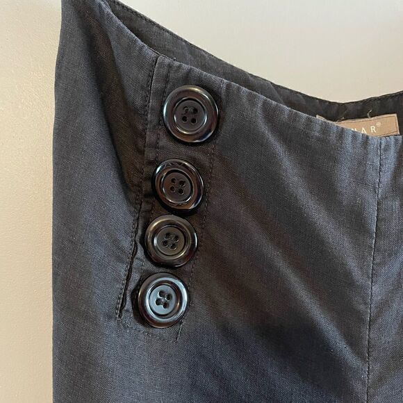 Kenar • 100% Linen Black Wide Leg Pants • SZ 6 - Picture 4 of 8